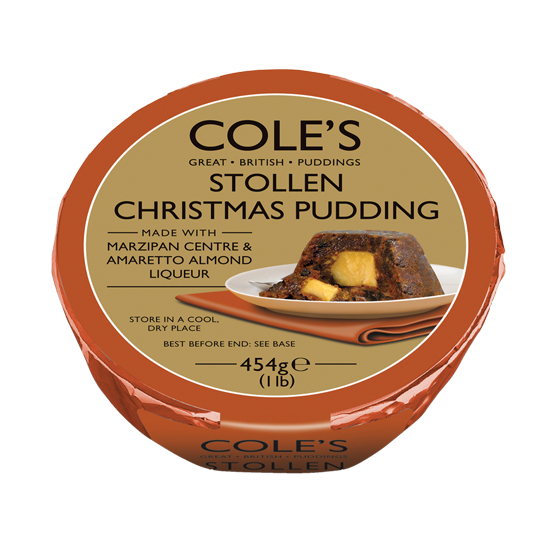 Stollen Marzipan Christmas Pudding Cole's 454g